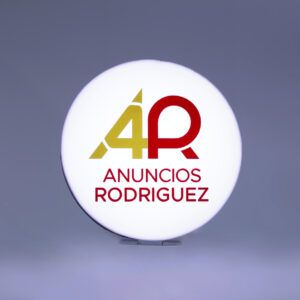 Anuncio luminoso circular de 30 cm